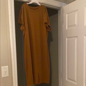 Casual Brown Midi Dress